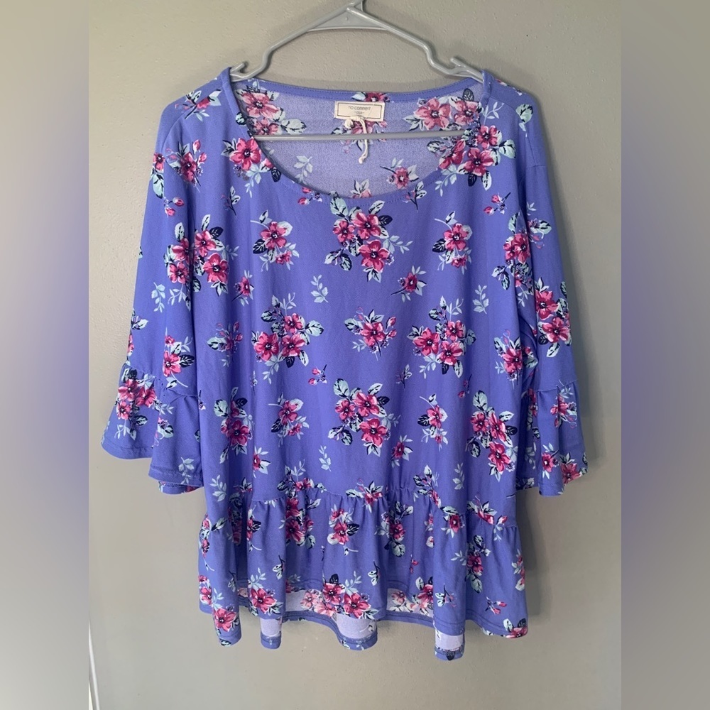 No comment floral blouse women’s Size 3X